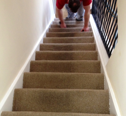 Cleaning stairs Carpet