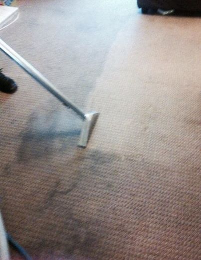 Heavily soiled carpet